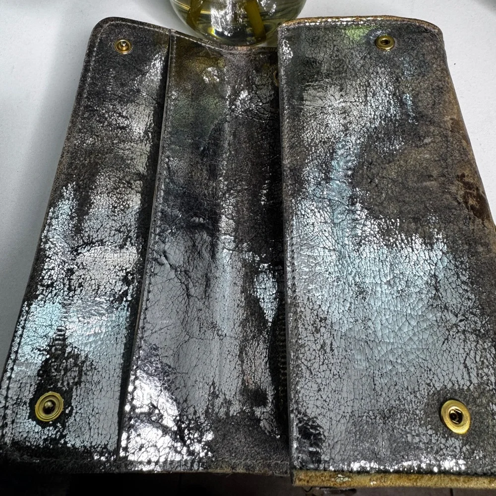 Miu Miu Cracked Metallic design Wallet